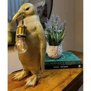 Gold Penguin Table Lamp