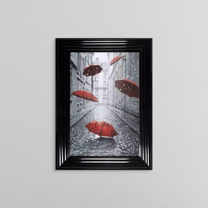 Umbrella Swarovski Crystal Liquid Art Artwork Picture - Choice of Size / Colour