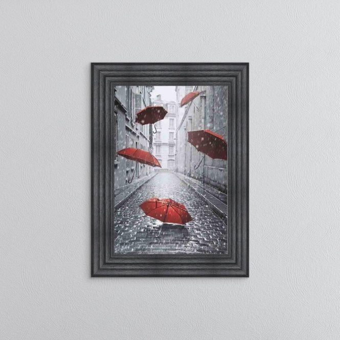 Umbrella Swarovski Crystal Liquid Art Artwork Picture - Choice of Size / Colour
