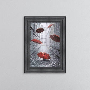 Umbrella Swarovski Crystal Liquid Art Artwork Picture - Choice of Size / Colour