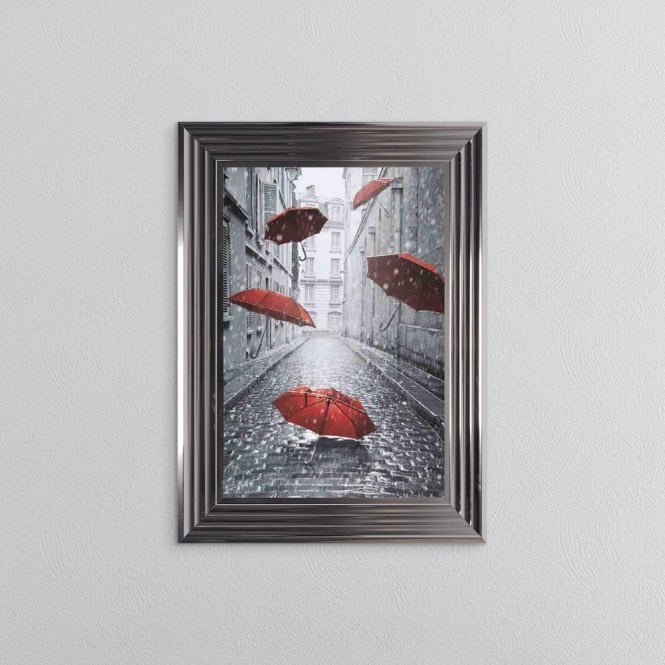 Umbrella Swarovski Crystal Liquid Art Artwork Picture - Choice of Size / Colour