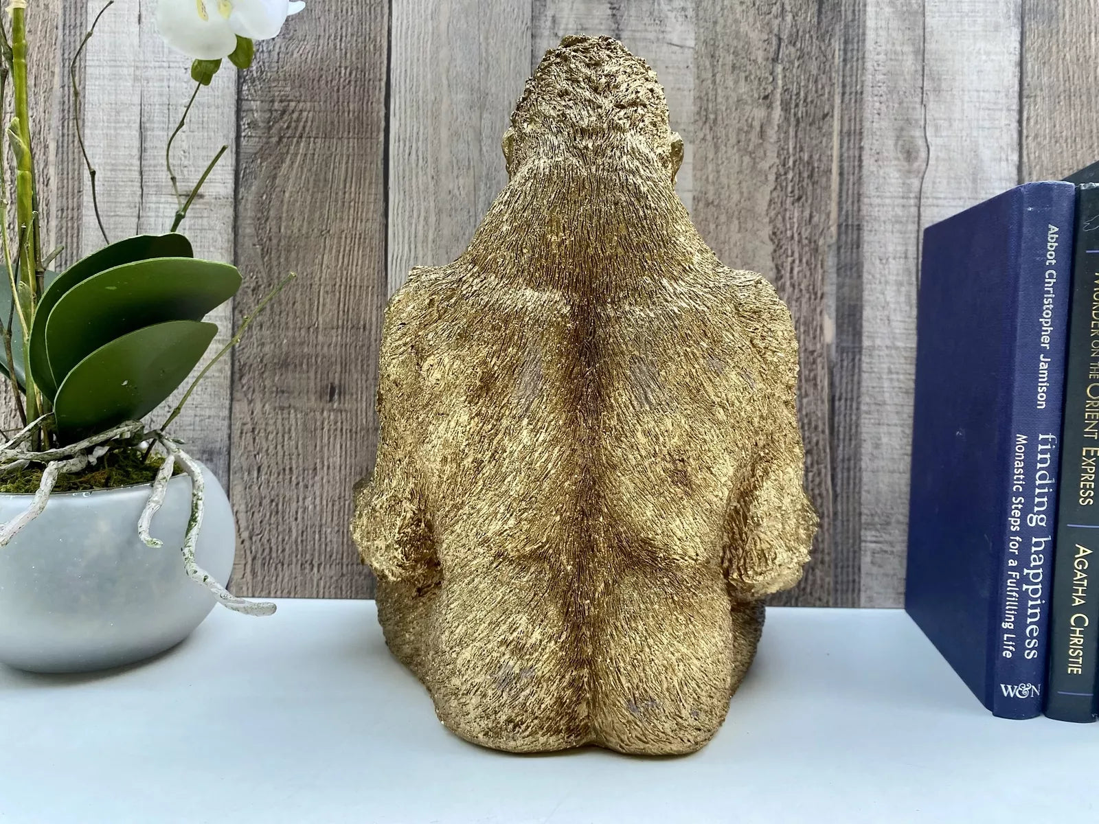 gorilla in Yoga pose resin figurine