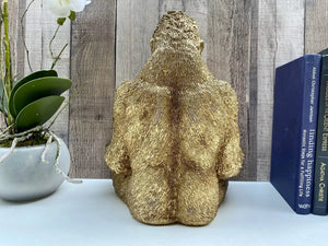 gorilla in Yoga pose resin figurine