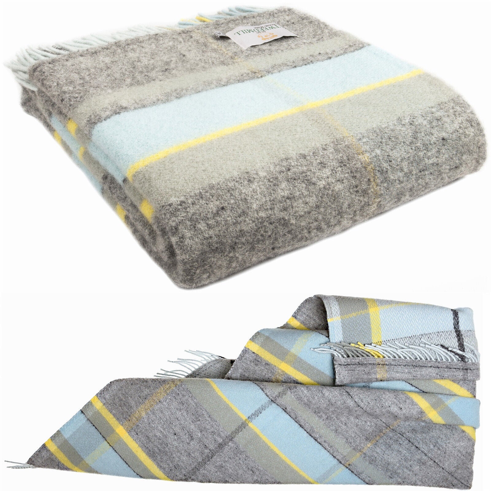 Pure New Wool Tweedmill Lifestyle Throw/ Blanket 150x183cm SALE