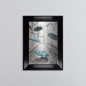 Umbrella Swarovski Crystal Liquid Art Artwork Picture - Choice of Size / Colour
