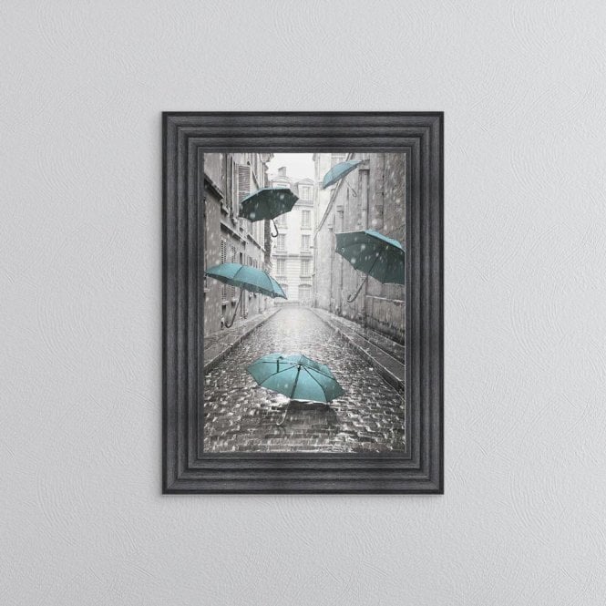 Umbrella Swarovski Crystal Liquid Art Artwork Picture - Choice of Size / Colour