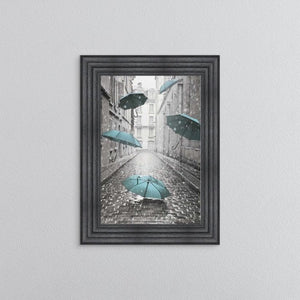 Umbrella Swarovski Crystal Liquid Art Artwork Picture - Choice of Size / Colour