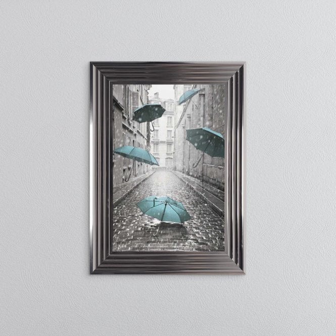 Umbrella Swarovski Crystal Liquid Art Artwork Picture - Choice of Size / Colour