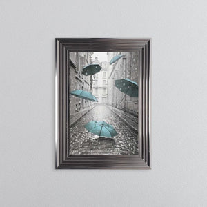 Umbrella Swarovski Crystal Liquid Art Artwork Picture - Choice of Size / Colour