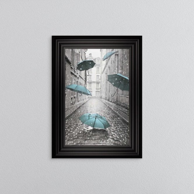 Umbrella Swarovski Crystal Liquid Art Artwork Picture - Choice of Size / Colour