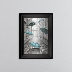 Umbrella Swarovski Crystal Liquid Art Artwork Picture - Choice of Size / Colour