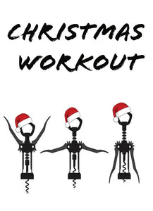 Workout Wine Christmas card  - Free Postage!