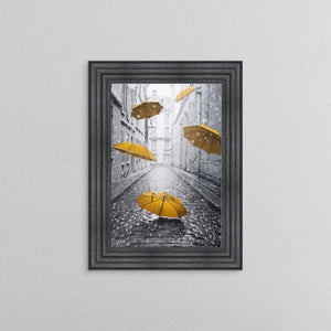 Umbrella Swarovski Crystal Liquid Art Artwork Picture - Choice of Size / Colour