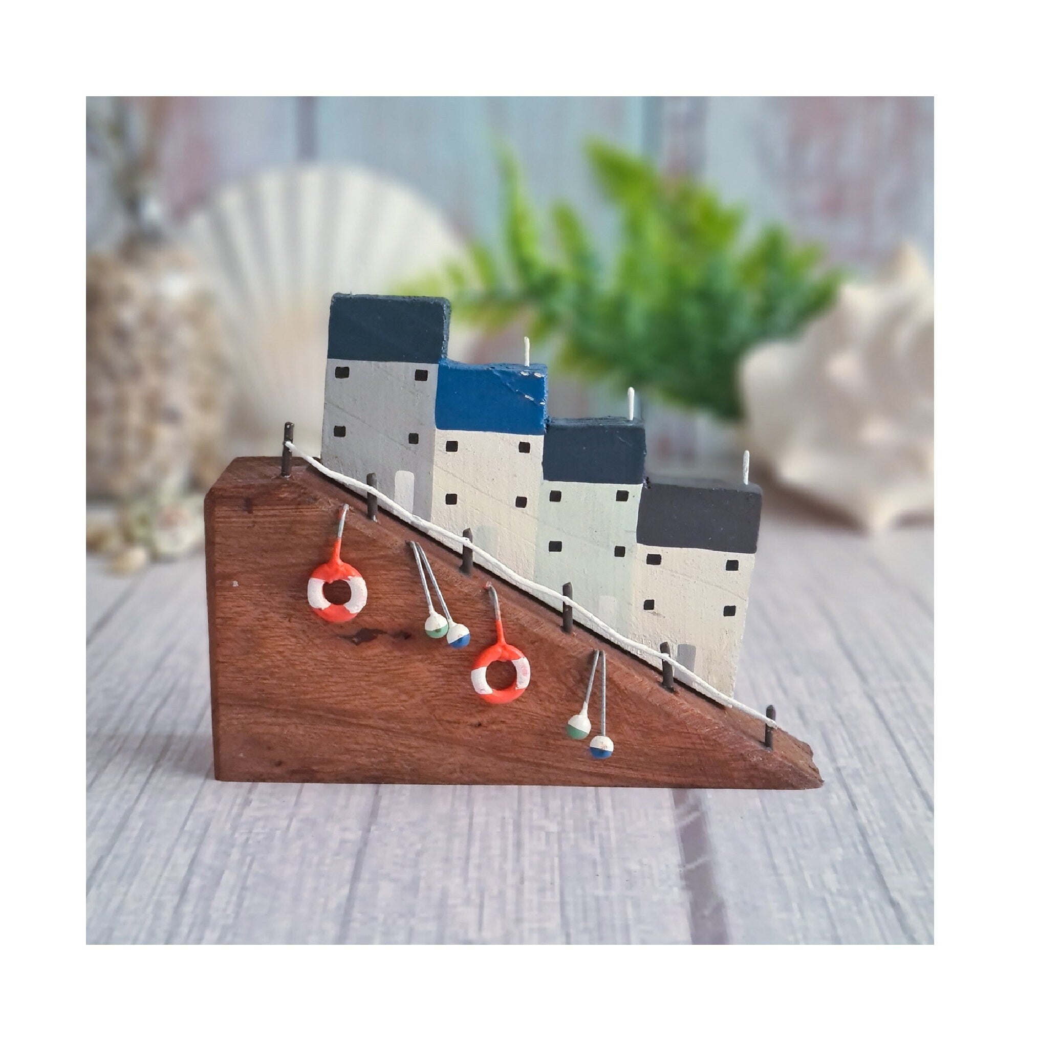 Shoeless Joe Steep Hill with Buoys Coastal Ornament
