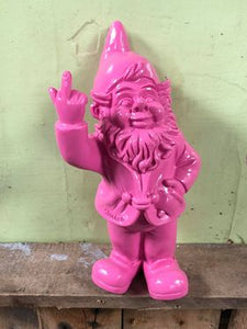 Stoobz Pink Naughty colourful gnome swearing - medium