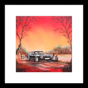 Ford Capri Black Exclusive Adam Barsby Art Picture