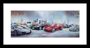 Classic Car Forecourt Exclusive Adam Barsby Art Picture