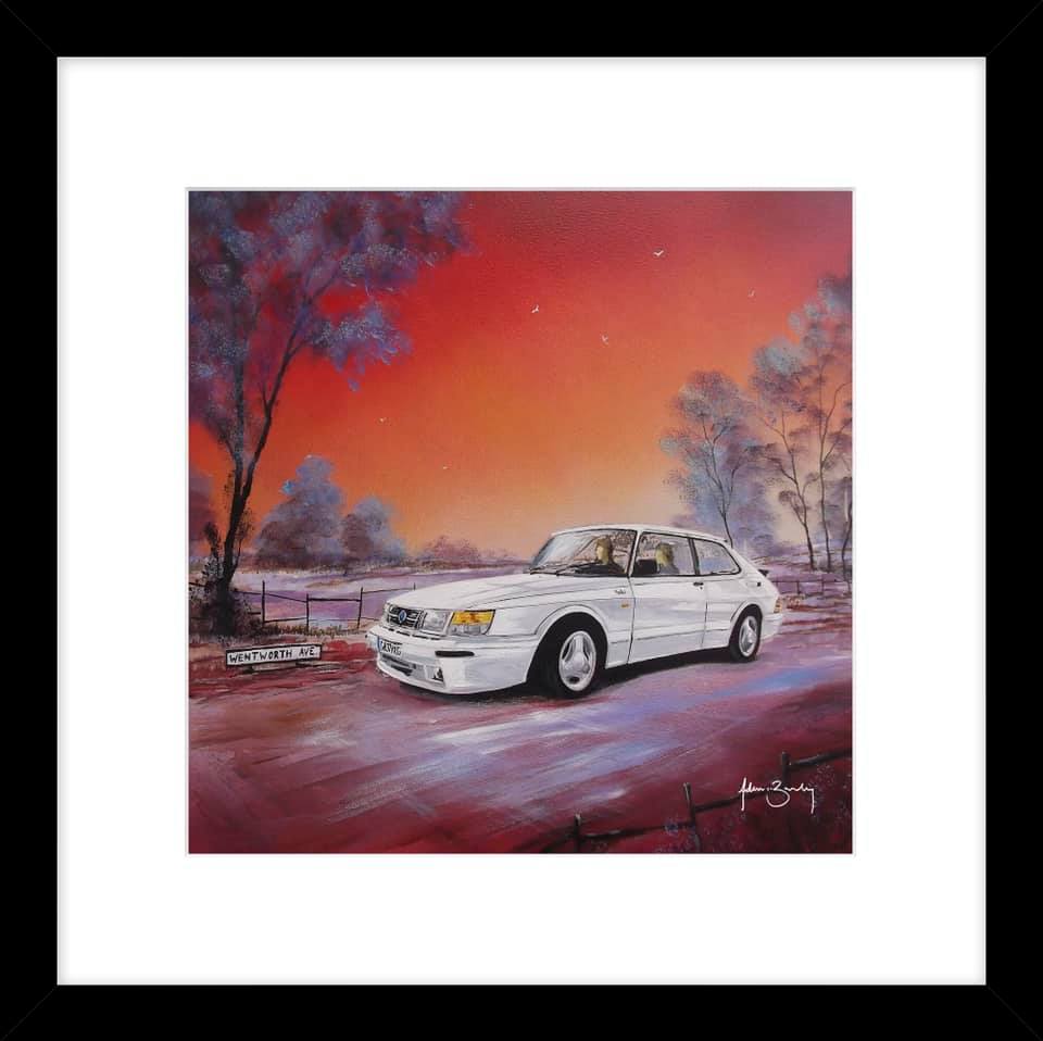 Saab 900 Exclusive Adam Barsby Art Picture SALE