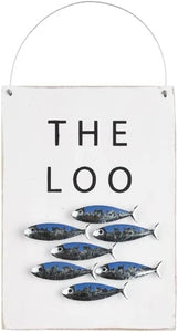 Shoeless Joe Tin Fish Shoal The Loo Toilet Sign
