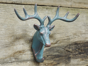 Cast Iron Stag Hook with Antlers