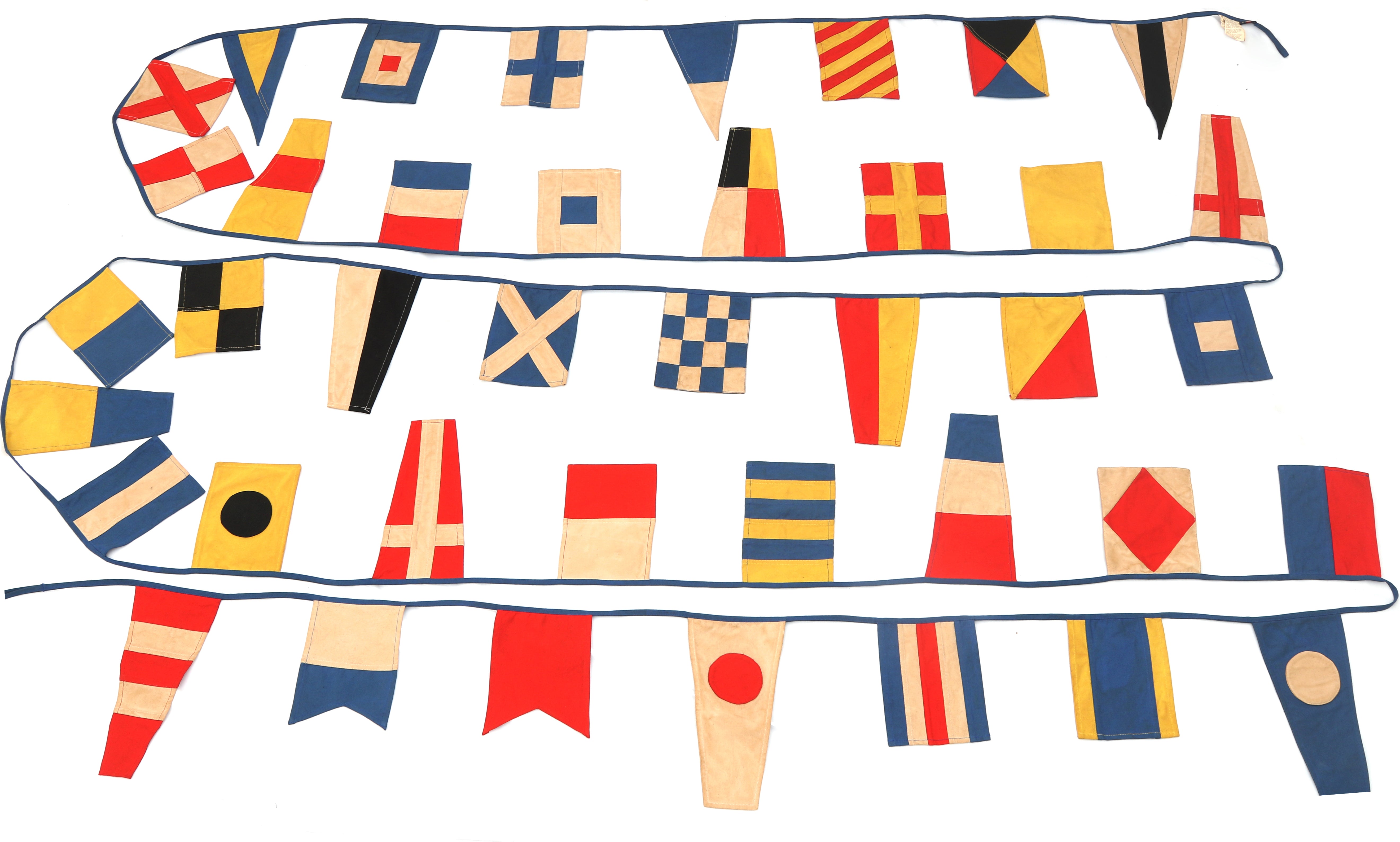 Stunning Cotton Canvas Extra Long Quality Nautical Tea Stained Bunting Alphabet Numbers Signal Sailing Boat
