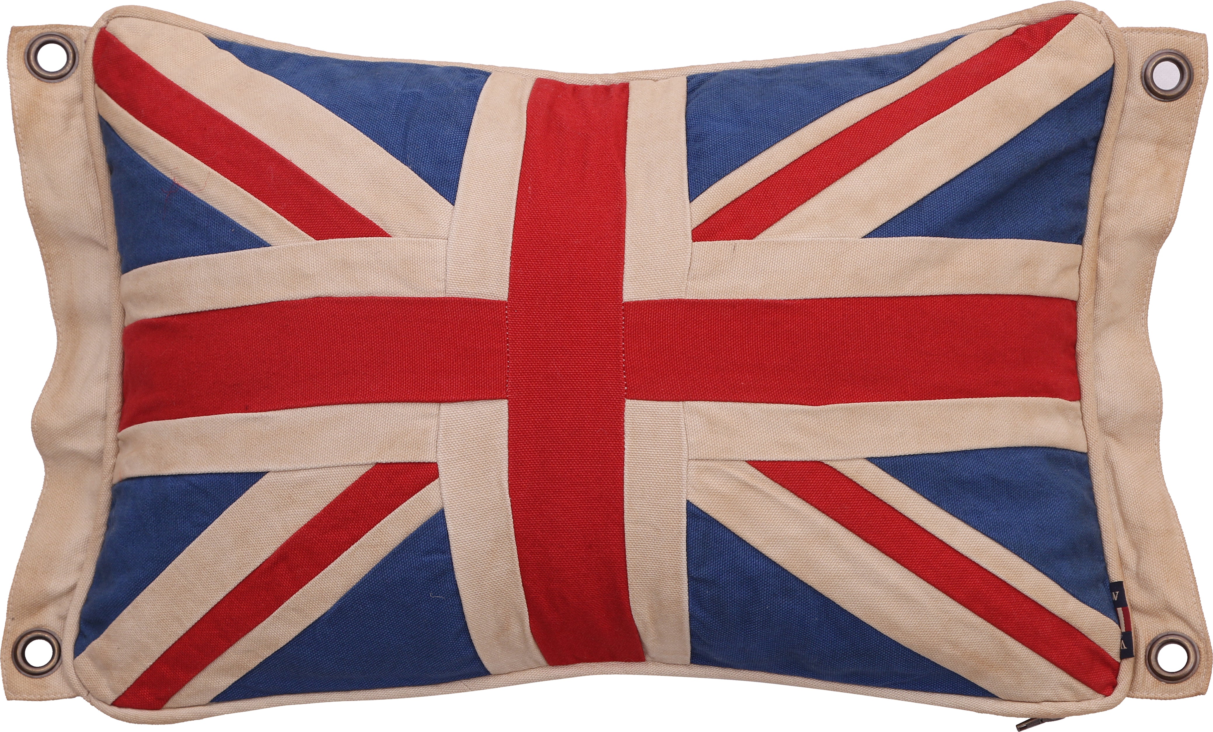 Stunning 100% Cotton Tea Stain Vintage Union Jack Canvas Flag cushion - Choice of Size