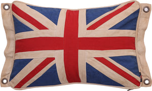 Stunning 100% Cotton Tea Stain Vintage Union Jack Canvas Flag cushion