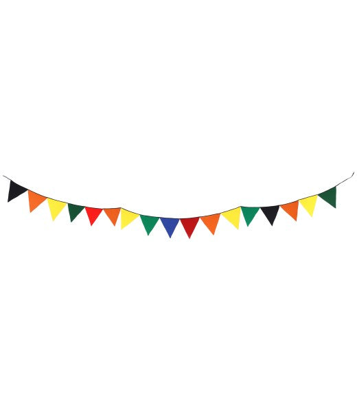 Stunning Quality Multicolour Bunting Cotton Canvas - Available in Small or Large Triangles