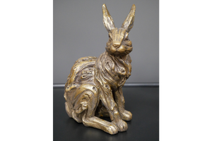 Gold hare figurine