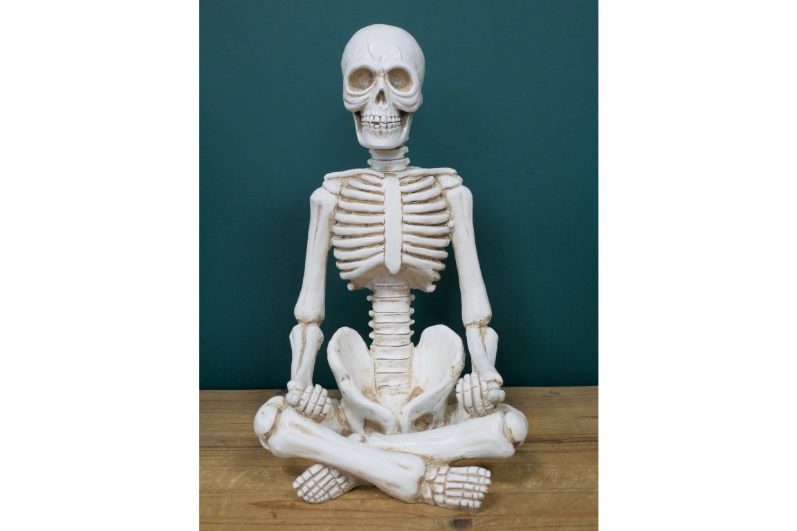 Large Yoga Lotus Pose Skeleton Large Sculpture