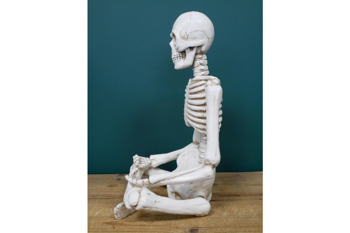 Large Yoga Lotus Pose Skeleton Large Sculpture