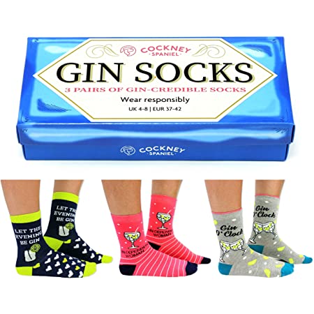 Cockney Spaniel Socks Funny / Rude Box Set - Gin Socks