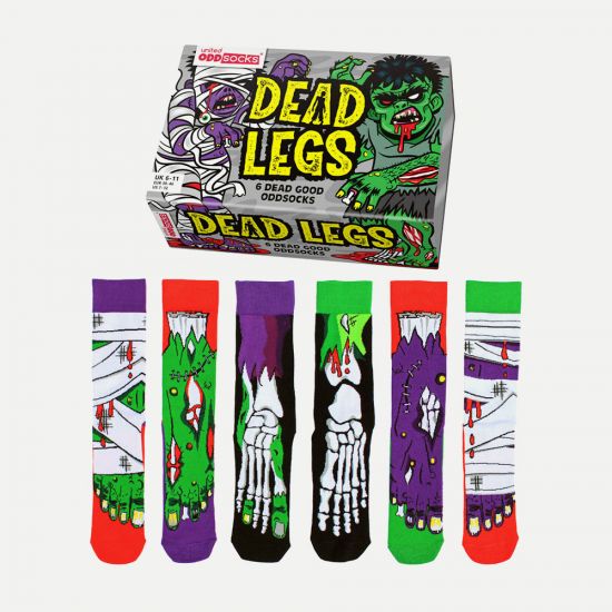 United Odd Socks Box Set of 6 Odd Socks - Dead legs horror