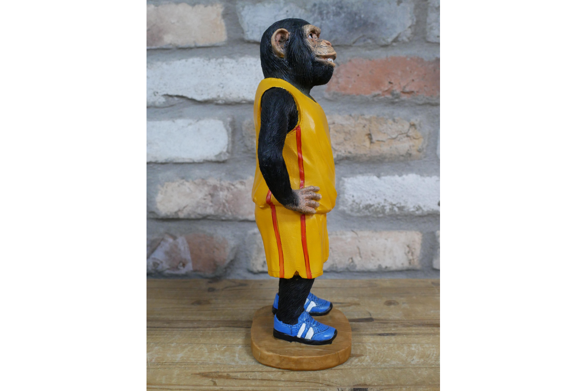 Basketball monkey resin figurine - side