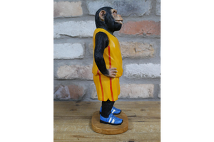 Basketball monkey resin figurine - side