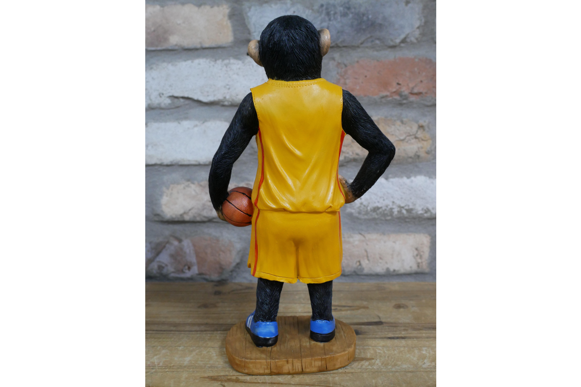 Basketball monkey resin figurine - back