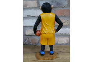 Basketball monkey resin figurine - back