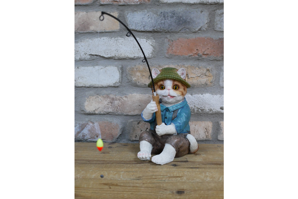 Fishing cat figurine