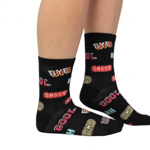 Cockney Spaniel Omg, Bye, Sassy, LOL Funny Socks