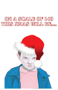Stranger Things Eleven Christmas Funny Christmas Card - Free Postage!