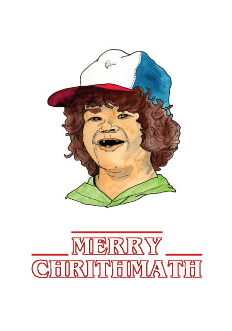 Stranger Things Dustin Christmas Christmath Funny Christmas Card - Free Postage!