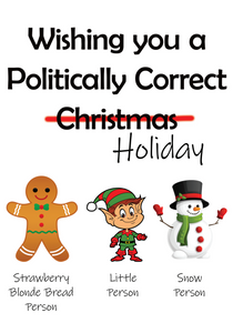 Politically Correct Funny Christmas Card - Free Postage!
