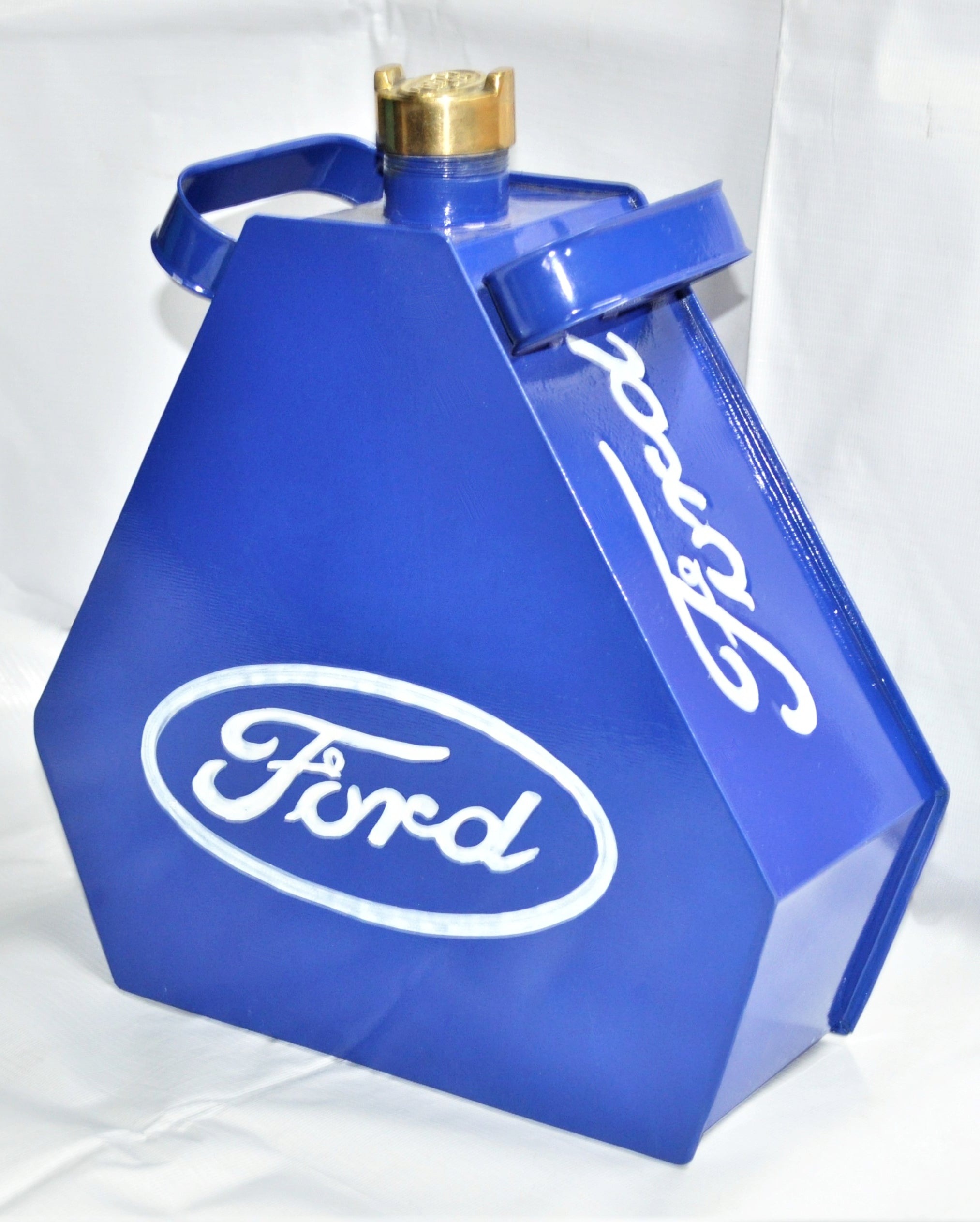 SALE Retro Hand Painted Ford Advertising Aluminium Oil Petrol Jerry can SALE