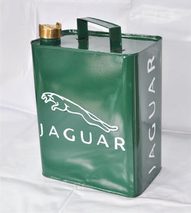 Retro Hand Painted Jaguar Advertising Aluminium Oil Petrol Jerry can