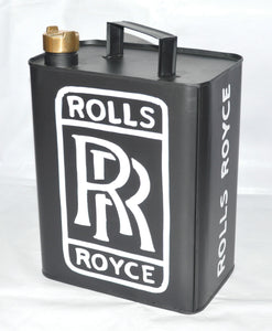 Retro Hand Painted Rolls Royce Advertising Aluminium Oil Petrol Jerry can