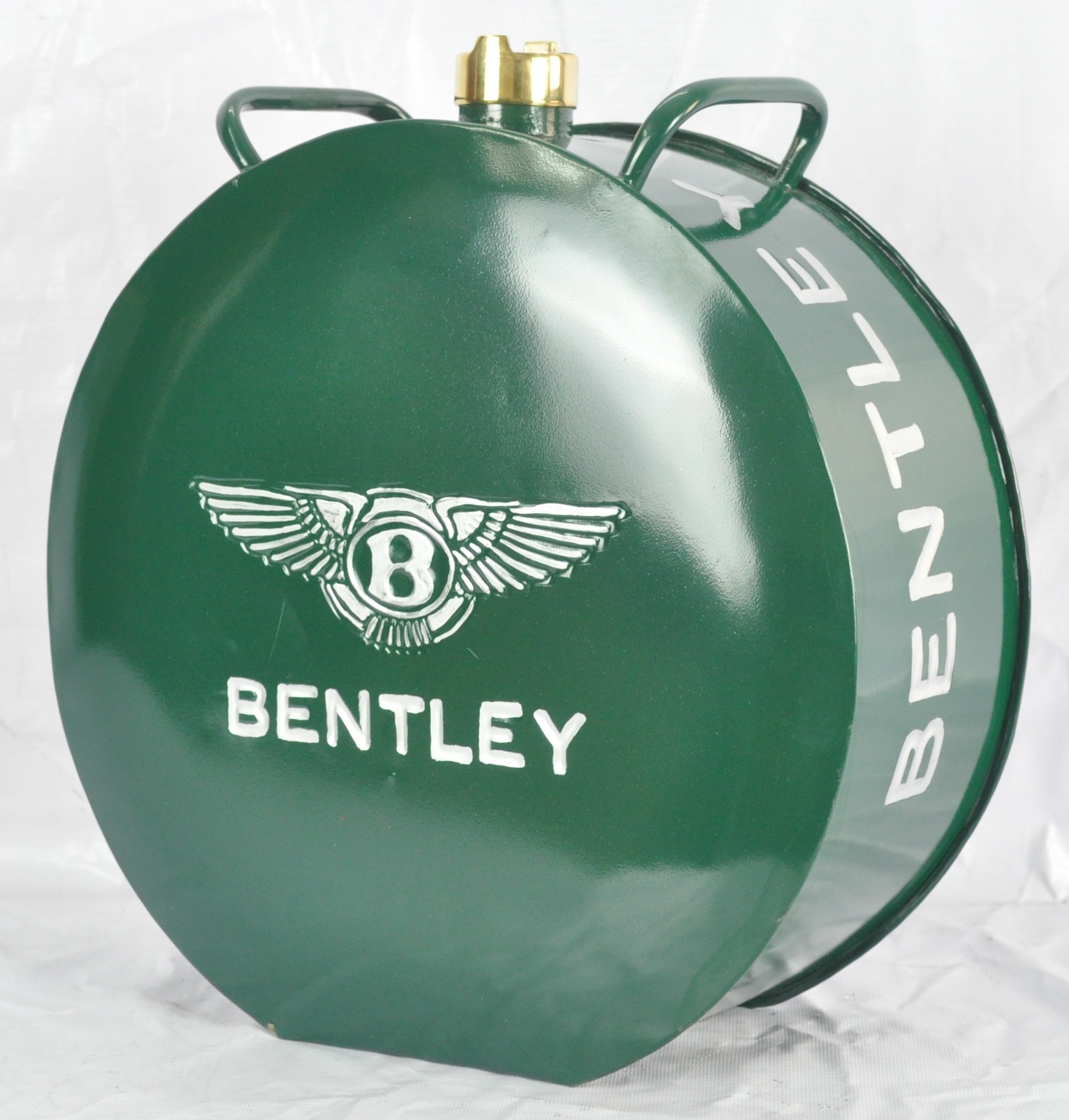 Retro Hand Painted Bentley Advertising Aluminium Oil Petrol Jerry can