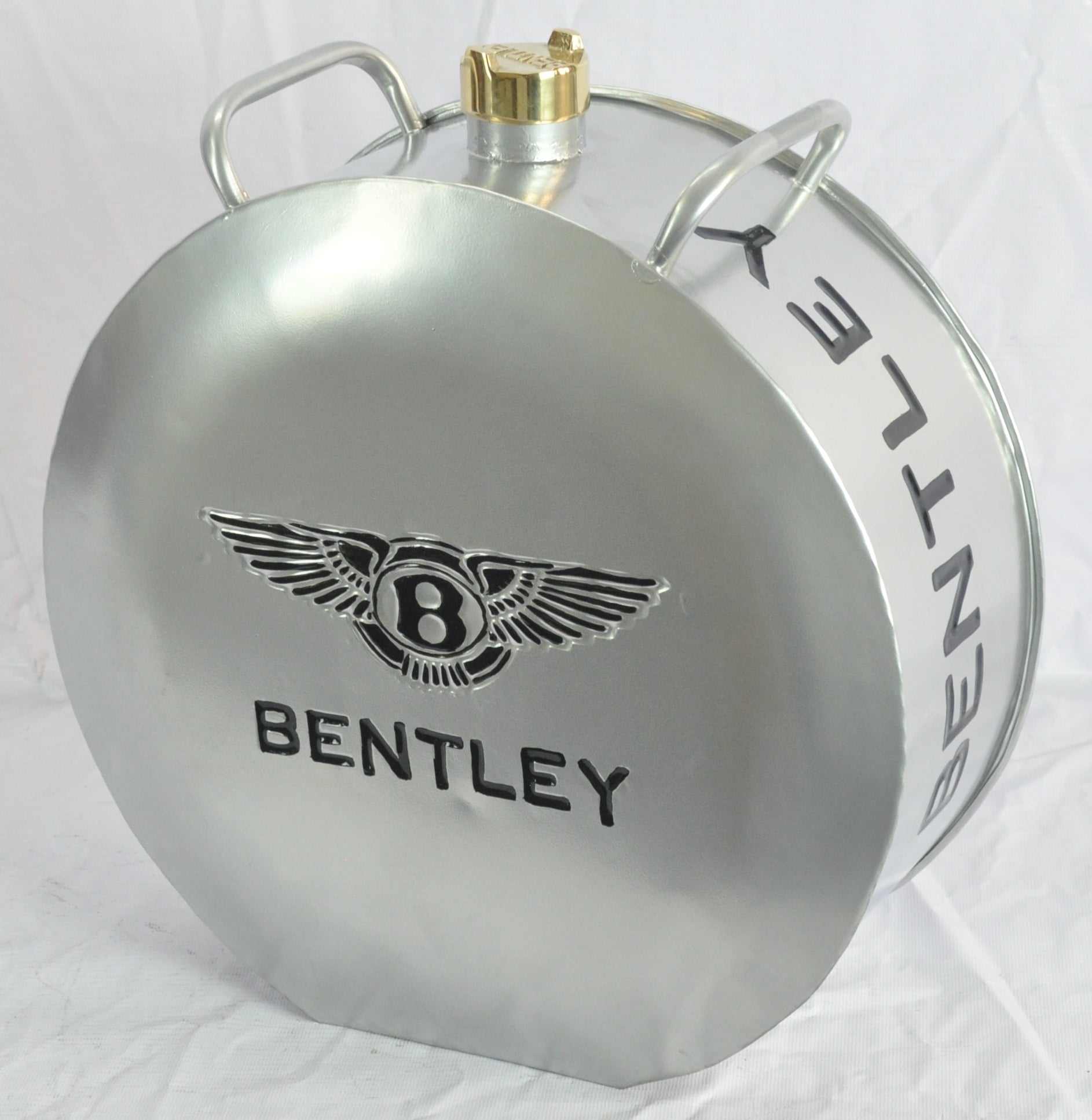 Retro Hand Painted Bentley Advertising Aluminium Oil Petrol Jerry can