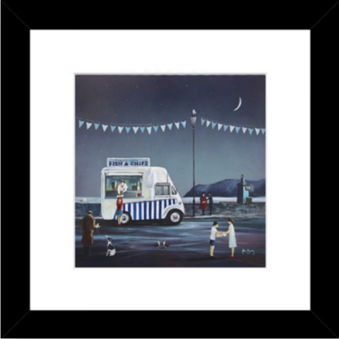 Lynmouth Fish and Chip Van  - Adam Barsby Art Picture