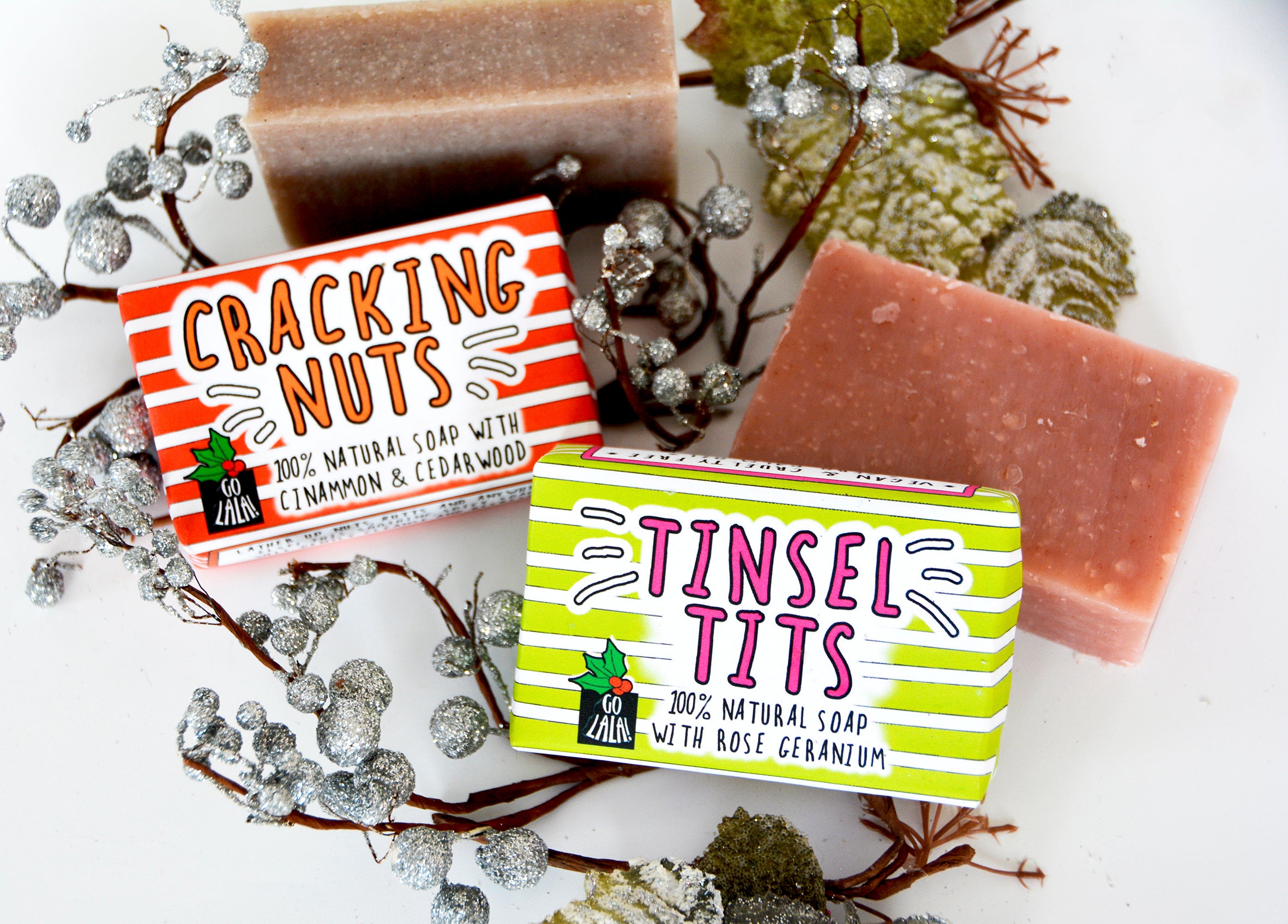 Funny Xmas Soap Bar - Tinsel Tits