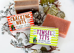 Funny Xmas Soap Bar - Tinsel Tits